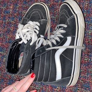 black vans size 7 high top hightop